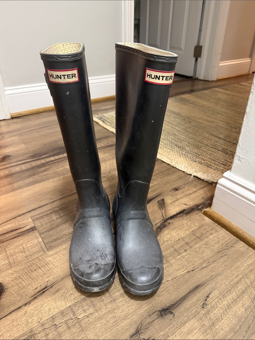 Hunter Tall Dark Gray Rain Boots
